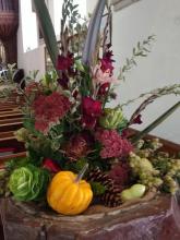 Harvest Flowers in Kemsing Church