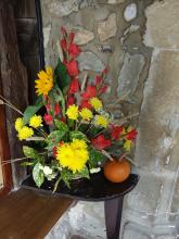 Harvest Flowers in Kemsing Church