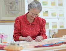 Diana Springall at work Diana Springall at work