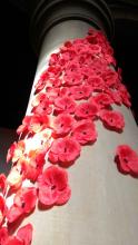 Church Pillar decorated for 2018 Remembrance